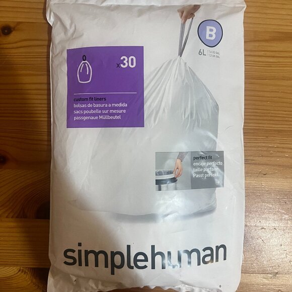 simplehuman Code B Custom Fit Drawstring Trash Bags in Dispenser Packs, 30 Count - Picture 1 of 2